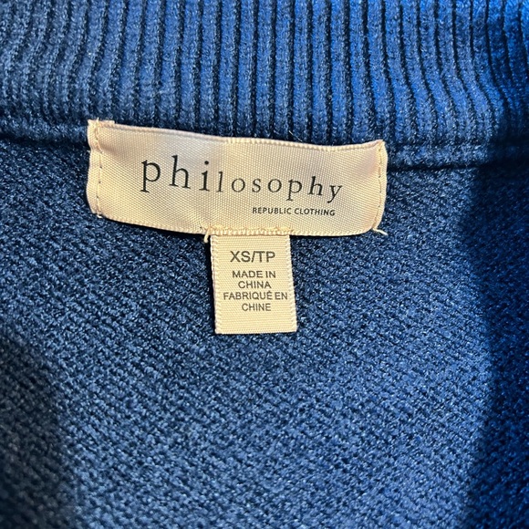 Philosophy Deep Blue Crewneck Sweater - Picture 4 of 6
